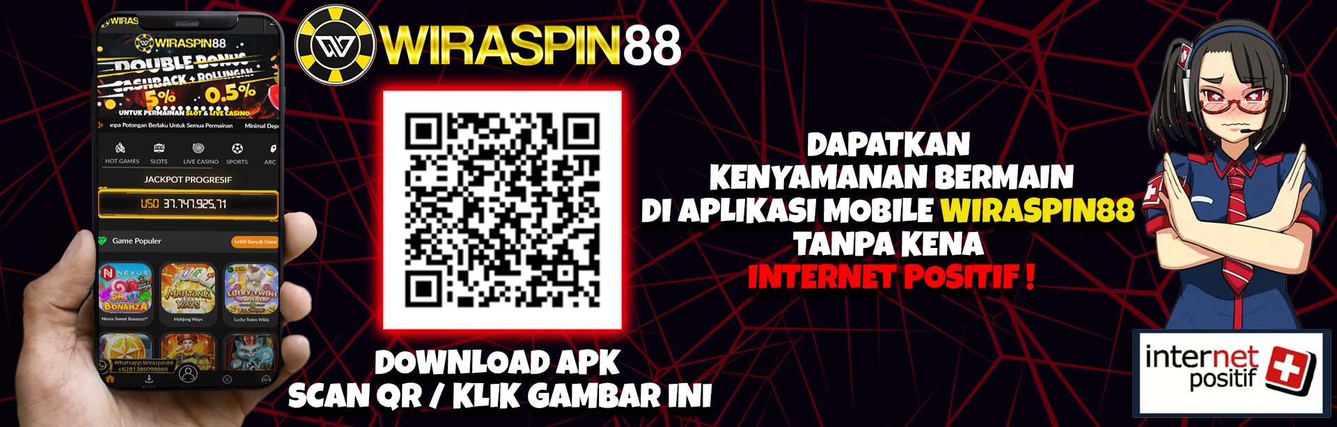 Download Aplikasi Mobile WiraSpin88 